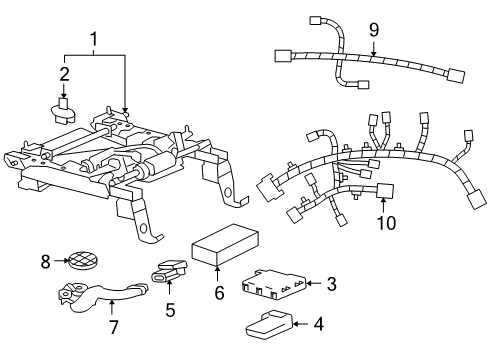 2004 Cadillac XLR Power Seats Harness Diagram for 88898575