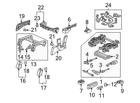 2010 Honda Odyssey Power Seats Cover, R. FR. Seat Riser (Outer) *G64L* (OLIVE) Diagram for 81116-SHJ-A02ZA