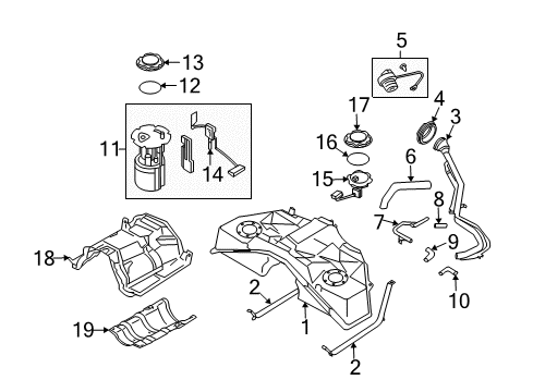 2020 Infiniti Q50 Senders Tube Assy-Filler Diagram for 17221-6HH0A