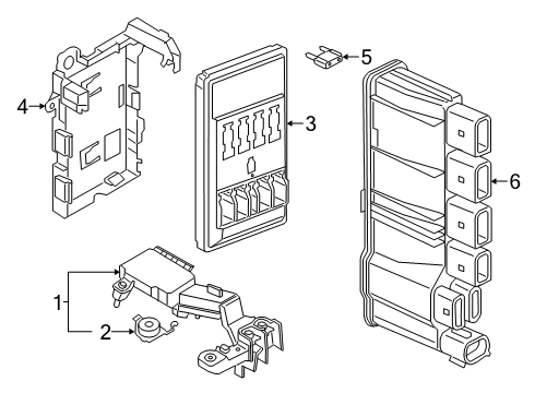 2022 BMW 330e Fuse & Relay BATT.VOLTAGE FOR JUMP START Diagram for 61146991401