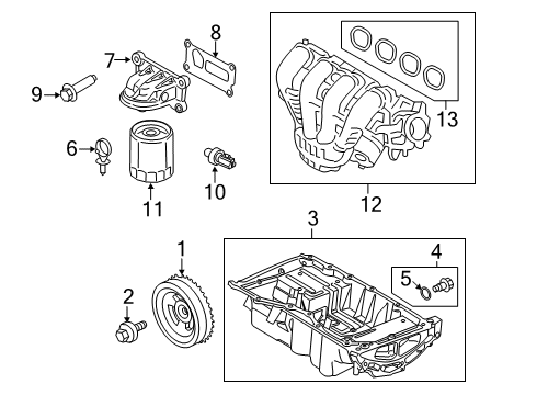 2022 Ford Escape Engine Parts Adapter Bolt Diagram for -W718793-S437