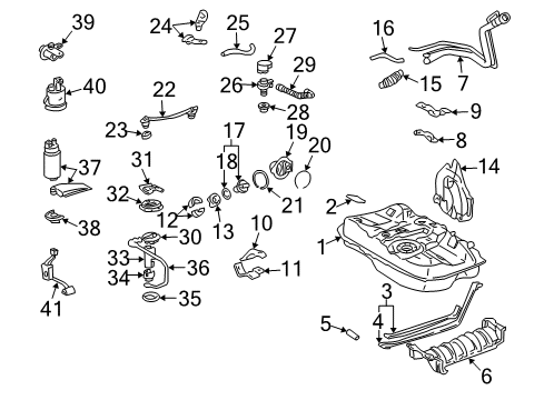 2003 Toyota Solara Fuel Supply Vent Hose Diagram for 77404-06010