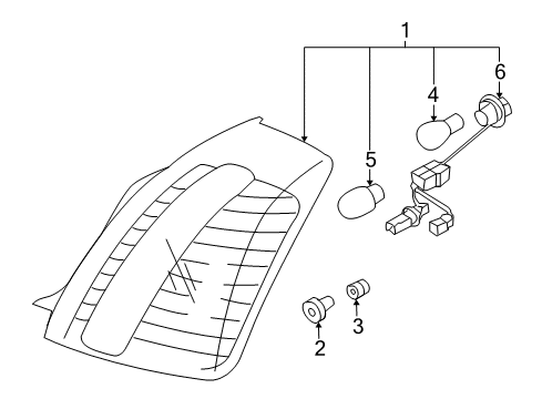 2009 Kia Amanti Bulbs Holder & Wiring Assembly Diagram for 924303F700