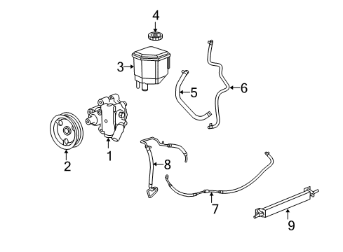 2010 Chrysler 300 P/S Pump & Hoses, Steering Gear & Linkage Hose-Power Steering Pressure Diagram for 4782517AH