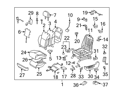 2010 Lexus LX570 Heated Seats Switch, Seat Heater Diagram for 84751-60210