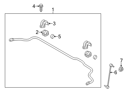 2017 Hyundai Veloster Stabilizer Bar & Components - Front Bar Assembly-Front Stabilizer Diagram for 54810-A5100