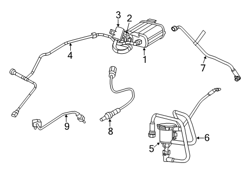 2014 Chrysler 200 Emission Components CANISTER-Vapor Diagram for 5147055AF