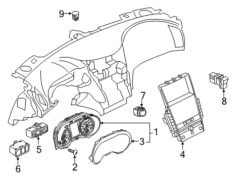 2021 INFINITI Q50 Headlamps Headlamp Housing Assembly, Right Diagram for 26025-6HH7A