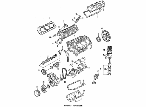 1990 Ford Probe Door & Components Lock Diagram for FO2Z-6121813-B