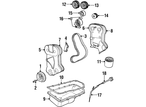 1996 Dodge Avenger Engine Parts, Mounts, Cylinder Head & Valves, Camshaft & Timing, Oil Pan, Oil Pump, Crankshaft & Bearings, Pistons, Rings & Bearings Indicator Diagram for 4667400