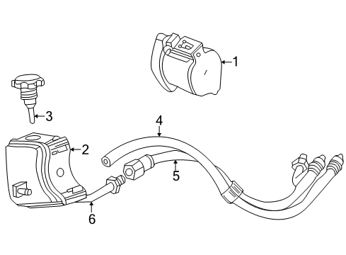 2001 Saturn L100 P/S Pump & Hoses, Steering Gear & Linkage Hose Asm, P/S Gear Inlet Diagram for 24407227