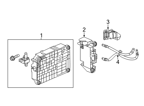 2020 Acura MDX Electrical Components Board Assembly, Sub Junction Diagram for 1E200-5WS-A01