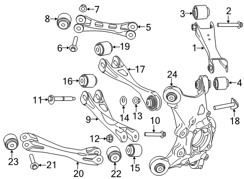 2015 BMW i3 Rear Suspension Components, Ride Control Rubber Mounting Diagram for 33326852273