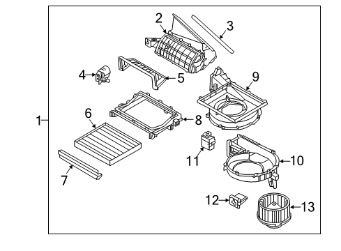 2018 Kia Optima Blower Motor & Fan Case-Intake Diagram for 97121A8010
