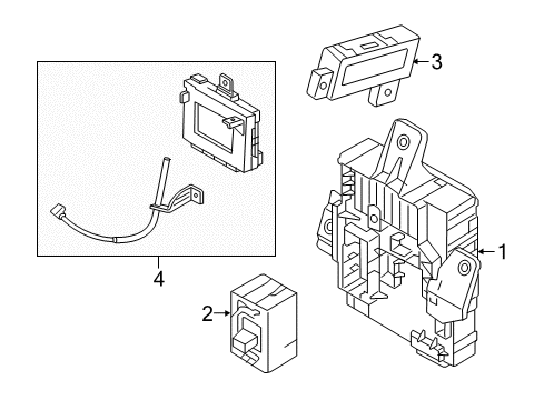 2016 Hyundai Sonata Fuse & Relay Instrument Panel Junction Box Assembly Diagram for 91950-E6030