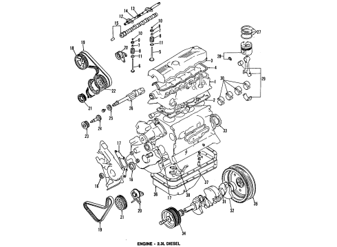 1986 Ford Ranger Engine & Trans Mounting Front Mount Diagram for E4TZ6038A