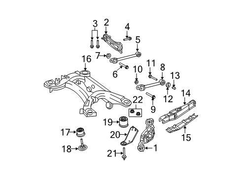 2010 Dodge Avenger Rear Suspension Components, Lower Control Arm, Stabilizer Bar Link-Toe Diagram for 5085417AD