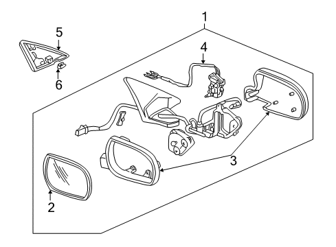  Mirror Assembly, Passenger Side Door (R.C.) Diagram for 76200-ST8-A12