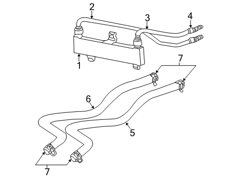 2005 Dodge Stratus Trans Oil Cooler Hose-Oil Cooler Diagram for 4596765AE