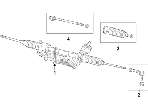 2020 Dodge Challenger Steering Column & Wheel, Steering Gear & Linkage Gear-Rack And Pinion Diagram for 68466315AC