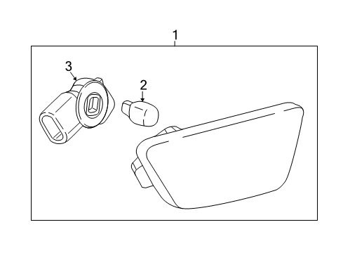 2019 Buick Cascada Bulbs Signal Lamp Assembly Diagram for 39060083