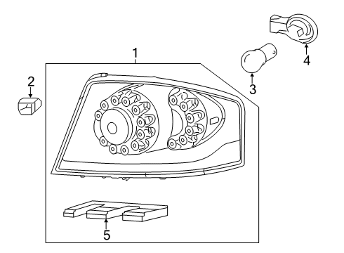 2011 Dodge Avenger Bulbs Lamp-Tail Stop Turn Diagram for 5182523AG