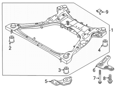 2022 Hyundai Sonata Suspension Mounting - Front Stay RH Diagram for 62471-L1000