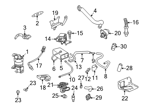 2001 Chevrolet Impala Fuel Injection Sequential Multiport Fuel Injector Assembly Diagram for 12586551