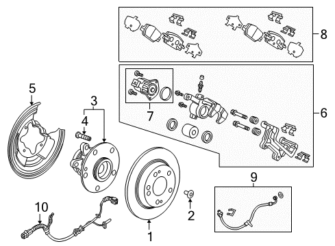 2018 Honda CR-V Parking Brake Switch Assy., Epb & Brake Hold Diagram for 35355-TLA-A01