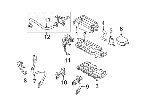 2011 Hyundai Equus Air Inlet Controls Actuator-Vacuum Diagram for 283213F000