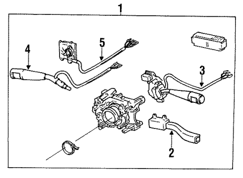 1993 Toyota Land Cruiser Cruise Control System Switch Assy, Turn Signal Diagram for 84310-6A200