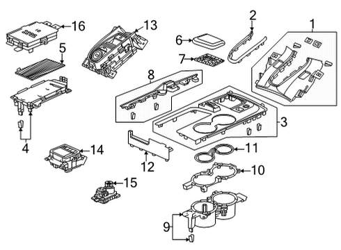 2021 Acura TLX Gear Shift Control - AT MAT, TRAY Diagram for 83434-TGV-A01