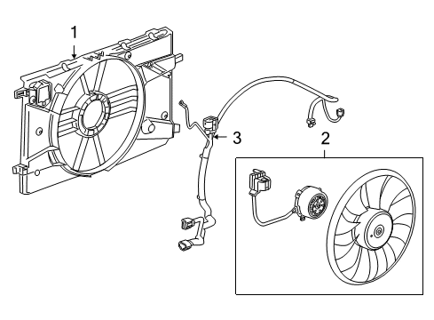 2012 Chevrolet Cruze Cooling System, Radiator, Water Pump, Cooling Fan Harness Diagram for 94556233