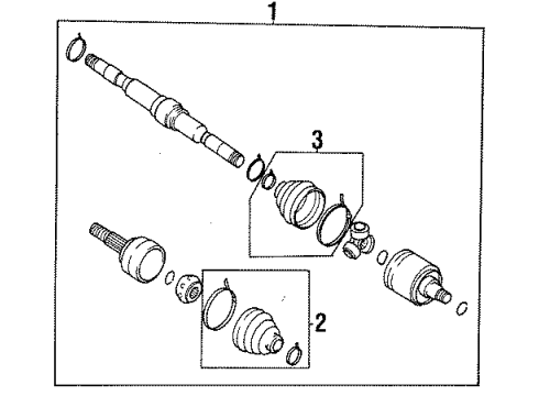 1996 Nissan Sentra Drive Axles - Front Shaft Assy-Front Drive, RH Diagram for 39100-0M610