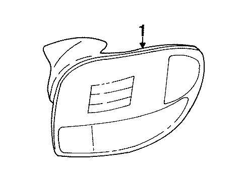 2000 Hyundai Tiburon Rear Lamps - Combination Lamps Lamp Assembly-Rear Combination, RH Diagram for 92402-27500