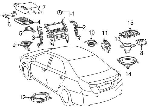 2014 Toyota Camry Sound System Adapter Diagram for 86190-06030