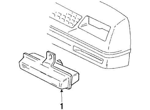 1987 Chevrolet Monte Carlo Park Lamps Lamp Asm, Parking & Turn Signal Diagram for 919025