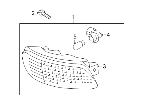 2007 Lexus RX400h Bulbs Reflector Assy, Reflex, LH Diagram for 81920-0E010