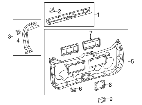 2015 Toyota Prius V Interior Trim - Lift Gate Lower Trim Panel Diagram for 67750-47050-B1