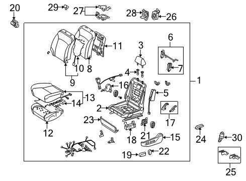 2013 Lexus IS350 Front Seat Components Board Sub-Assy, Front Seat Back, LH Diagram for 71706-53020-A0