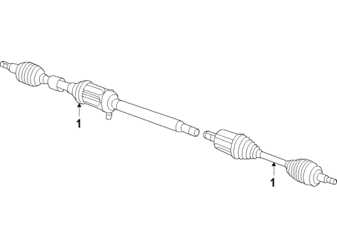 2019 Chrysler Pacifica Front Axle Axle Half Shaft Right Diagram for 68394551AA