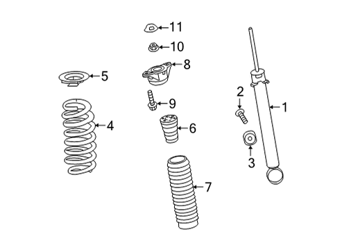 2022 Acura MDX Shocks & Components - Rear Damper Unit, Right Rear Diagram for 52611-TYC-A03