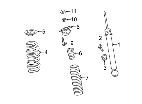 2022 Acura MDX Shocks & Components - Rear Sleeve, Rear Diagram for 52687-TYA-A12