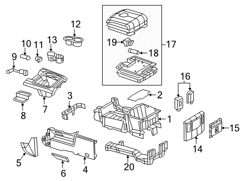 2020 Ram 1500 Classic Center Console Usb-Charging Port Diagram for 68365897AA