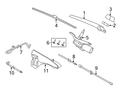 2018 BMW X5 Lift Gate - Wiper & Washer Components Hose Line With Connecting Piece Diagram for 61667329179