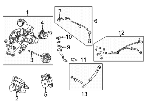 2021 Buick Encore GX Turbocharger Oil Feed Tube Seal Diagram for 55487539