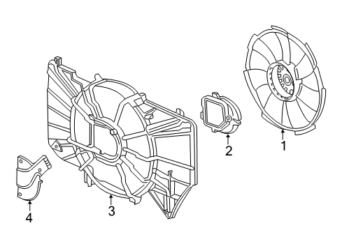 2017 Honda Accord Cooling System, Radiator, Water Pump, Cooling Fan Protector, Fan Motor Heat Diagram for 19019-5K0-A01