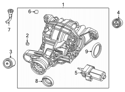 2021 Jeep Grand Cherokee L Axle Housing - Rear Axle-Rear Axle Diagram for 68340259AB