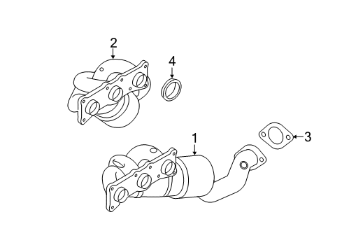 2011 BMW 528i Exhaust Manifold Exchange. Exhaust Manifold With Catalyst Diagram for 18407646691
