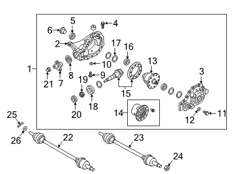 2022 Genesis G70 Axle & Differential - Rear Protector Diagram for 530943C000